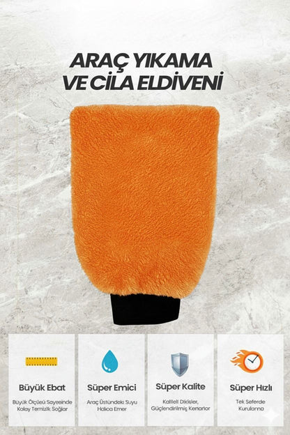 Lüks Mikrofiber Oto Yıkama Eldiveni